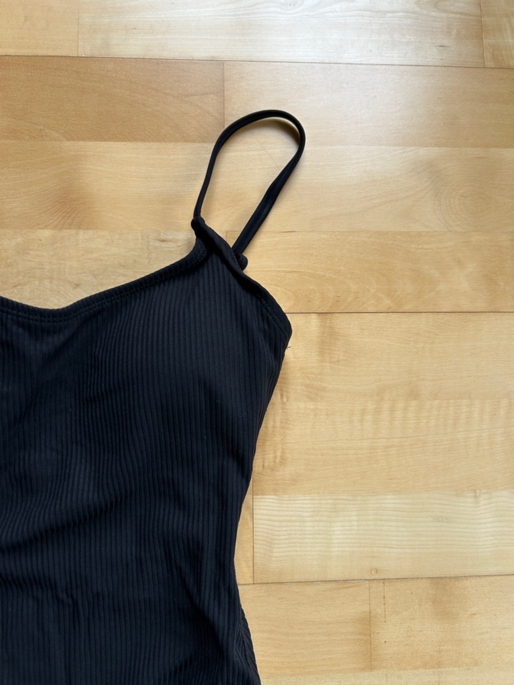 Andie swim Amalfi Black Ribbed One Piece Swim